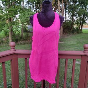 Zyia Women's Hot Pink Sleeveless Racerback Copper Charged Tank Top Size XL